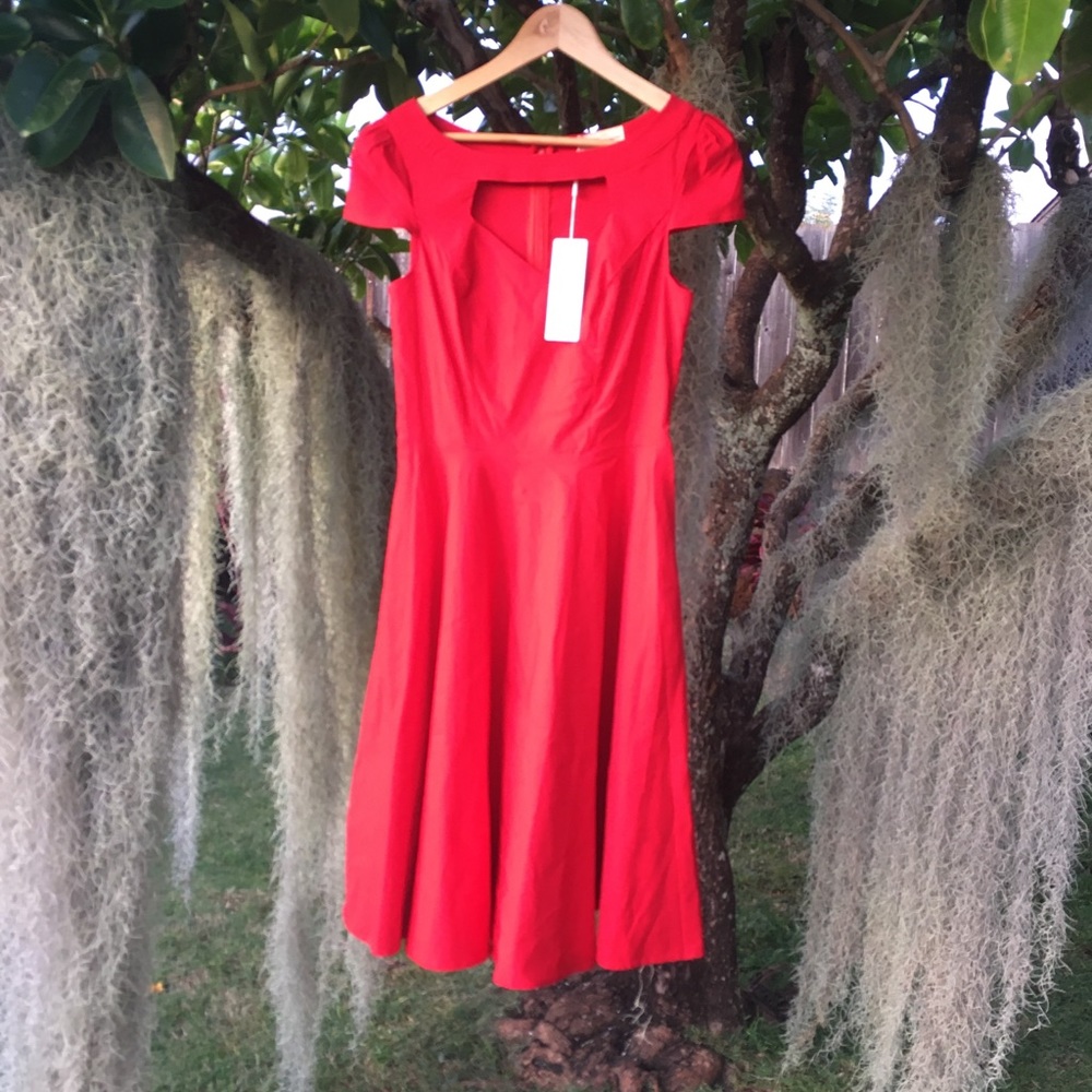 🟢❤️💃🏽NWT Vintage American Nostalgia Rockabilly Dress Cap Sleeve💃🏽🤩❤️NWT - Picture 4 of 14
